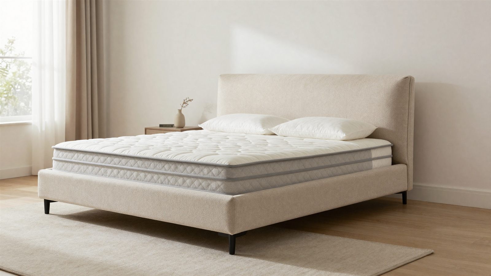 Boxspringbett 180x200 cm im Schlafzimmer